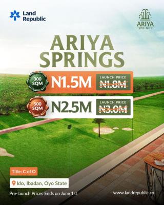 Land in a Serene Residential Environment, Ariya Springs Ido, Ibadan,, Ido, Ido, Oyo, Residential Land for Sale