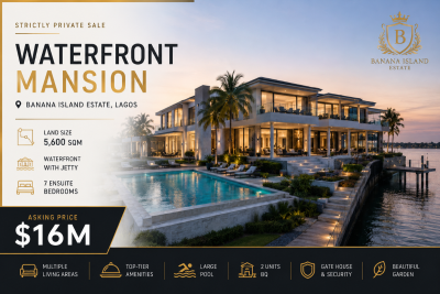 7-bedroom Furnished Ultra-luxury Waterfront Mansion on 5,600sqm Lot, Banana Island, Ikoyi, Lagos, House for Sale