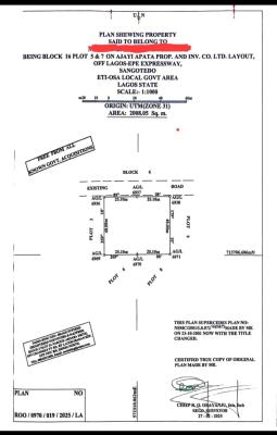 2,008sqm Prime Estate Land, Ajayi Apata Estate, Sangotedo, Ajah, Lagos, Residential Land Joint Venture