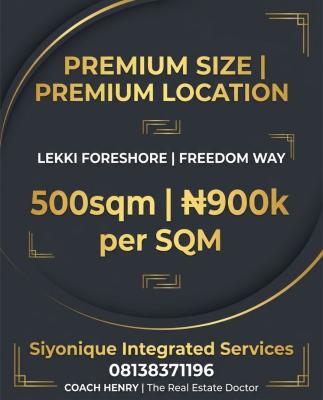 Distress 100 %dry Land, The Smartest Investment Youll Make This Year, Lekki Foreshore Lekki Lagos, Lekki Phase 1, Lekki, Lagos, Residential Land for Sale
