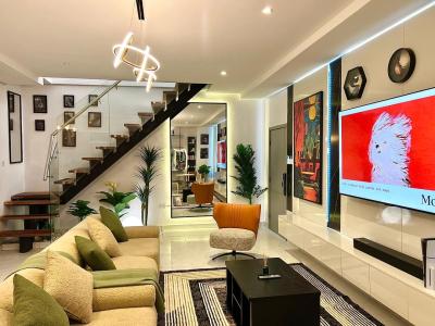 Nicely Furnished Two Bedroom Maisonette in a Nice Estate, Lekki Phase 1, Lekki, Lagos, Flat / Apartment Short Let