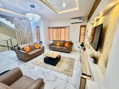 Fully Automated 4 Bedroom Smart Duplex with Two Living Rooms, Gbagada, Lagos, Terraced Duplex Short Let