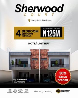 Luxury 4 Bedroom Duplex with Excellent Finishing in a Gated Estate, Sherwood Court Estate, Sangotedo, Ajah, Lagos, Terraced Duplex for Sale