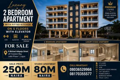 Luxury 2 Bedrooms Flat, Upstairs, Off Freedom Way, Lekki Phase 1, Lekki, Lagos, Flat / Apartment for Sale