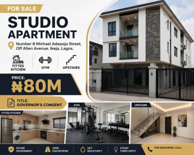 Luxury Studio Apartment Upstairs, Off Freedom Way, Lekki Phase 1, Lekki, Lagos, Self Contain (single Rooms) for Sale