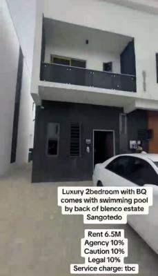 Luxury 2bedroom with Bq Comes with Swimming Po with Excellent Facility, Back of Blenco Estate, Sangotedo, Ajah, Lagos, Flat / Apartment for Rent