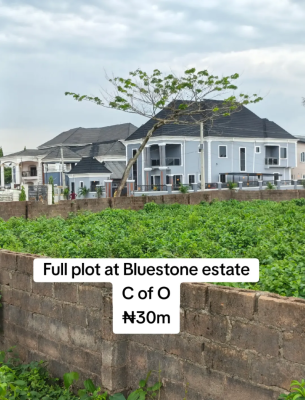 Full Plot in Fast Developing Estate for Immediate Development, Bluestone Garden City Estate, Mowe Town, Mowe Town, Ogun, Residential Land for Sale