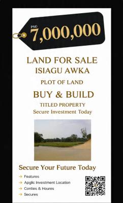 Fast Appreciating Land in a Strategic Location, Isiagu, Awka, Anambra, Land for Sale