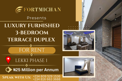 Luxury Furnished 3-bedroom Terrace Duplex, Lekki Phase 1, Lekki, Lagos, Terraced Duplex for Rent