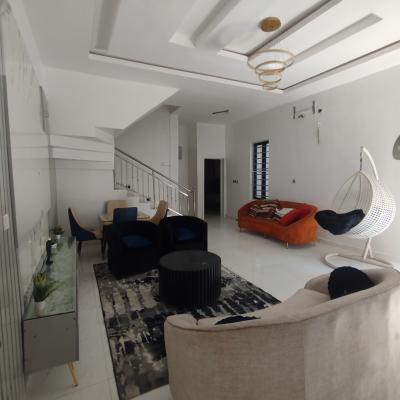 Nice Partly Furnished 4 Bedroom Semi Detached Duplex with Bq, Royal Pine Estate, Lekki Expressway, Lekki, Lagos, Semi-detached Duplex for Rent