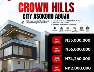 100% Dry Land with Instant Allocation, Crown Hill City, Asokoro District, Abuja, Mixed-use Land for Sale