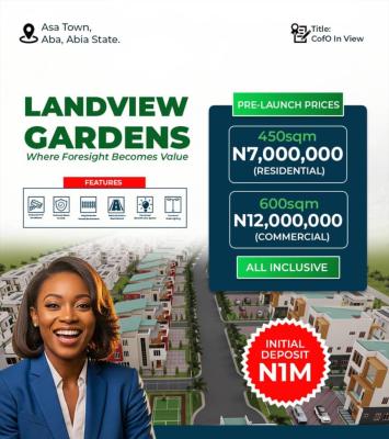 Mixed Use Land, Landview Garden, Asa Town Aba, Ukwa, Abia, Mixed-use Land for Sale