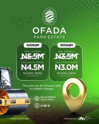 Land, Ofada Park Estate, Mowe Ofada, Ogun, Mixed-use Land for Sale