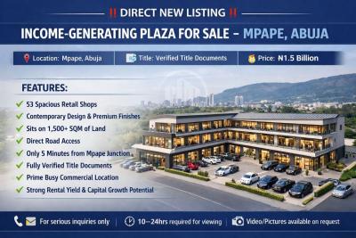 Income-generating Plaza, Mpape, Abuja, Mpape, Abuja, Plaza / Complex / Mall for Sale
