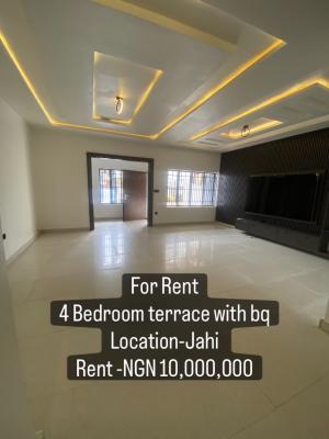 4 Bedroom Terrace with Bq, Jahi, Abuja, Terraced Duplex for Rent