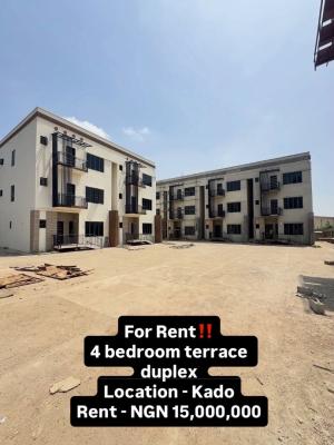 4 Bedroom Terrace with Bq, Kado, Abuja, Flat / Apartment for Rent