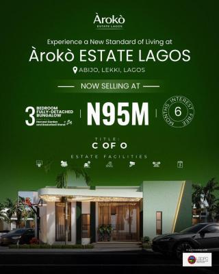 3 Bedroom Bungalows with Boys Quarter, Private Garden, and Basketball Stand, Àrokò Estate, Abijo, Lekki, Lagos, Detached Bungalow for Sale