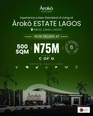 Plots of Land in a Secure and Prestigious Estate, Àrokò Estate, Abijo, Lekki, Lagos, Mixed-use Land for Sale