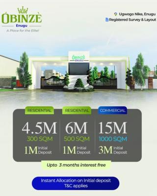 Affordable and Verified Dry Land for Buy and Build, Obinze Located 30mins Drive to Nike Lakes, Ugwogwo, Enugu, Enugu, Mixed-use Land for Sale