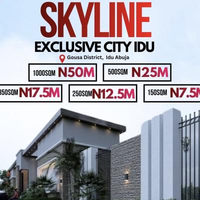 100% Dry Land with Instant Allocation, Skyline Estate Located 30mins Drive From Idu Train Station, Guosa, Idu Industrial, Abuja, Mixed-use Land for Sale