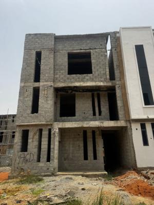 Carcass 4-bedroom Semi-detached Duplex with Bq, Karsana, Abuja, Semi-detached Duplex for Sale