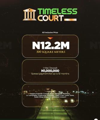100% Dry Land with Instant Allocation, Timeless Court Located Facing Lagos-calabar Coastal Road Imendu, Ibeju Lekki, Lagos, Mixed-use Land for Sale