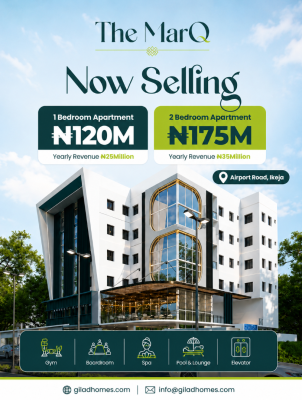 Luxury 2bedroom Apartment in Ikeja, 3 Minutes to The Airport, Ikeja, Lagos, Flat / Apartment for Sale
