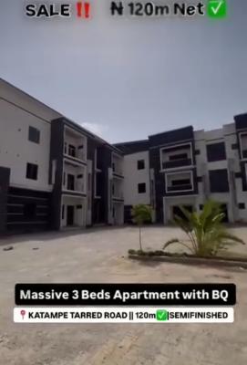 Massive 3 Bedrooms Apartment + Bq, Katampe (main), Katampe, Abuja, Block of Flats for Sale