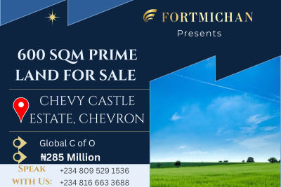 600 Sqm Prime Land, Chevy Castle Estate, Chevron Drive, Lekki, Lagos, Land for Sale