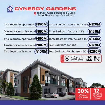 1 Bedroom Apartment at Cynergy Gardens, Ibeju Lekki, Lagos, Terraced Duplex for Sale