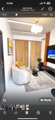Fully Furnished and Serviced 1 Bedroom Apartment Upstairs, Lekki Conservation, Lekki, Lagos, Mini Flat (room and Parlour) for Rent