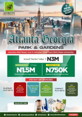 Atlanta Park and Gardens Ekiti, Iworoko Ekiti, Irepodun/ifelodun, Ekiti, Mixed-use Land for Sale