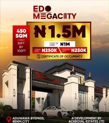 Affordable and Verified Dry Land, Edo Mega City with C of O Located Along Aduwawa Bypass Benin, Ikpoba Okha, Edo, Mixed-use Land for Sale