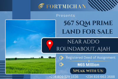 567 Sqm Prime Land, Near Addo Roundabout, Ajah, Lagos, Land for Sale