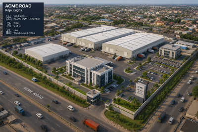 a 48,000 Sqm Which 12 Acresof  Land Is a  Warehouses and Office Block,, Acme Road, Ikeja, Lagos, Industrial Land for Sale