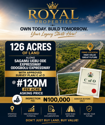 Acres of Land, Sagamu-ijebuode Expressway, Odogbolu, Ogun, Commercial Property for Sale
