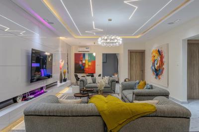 Exquisitely Finished 3bedroom Apartment, Close to Lekki Centre Mosque and Imax Cinema, Lekki Phase 1, Lekki, Lagos, Flat / Apartment Short Let
