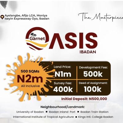 Affordable and Verified Dry Land, Garnet Oasis, Moniya, Ibadan, Oyo, Mixed-use Land for Sale