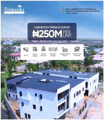 Classy and Elegant 4 Bedroom Terrace Duplex, Ajah, Lagos, Terraced Duplex for Sale