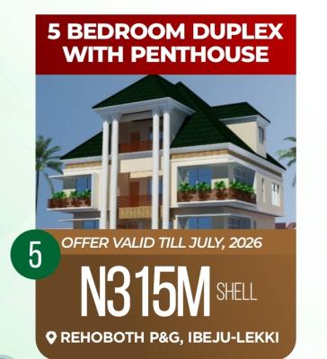 5 Bedroom, Rehoboth Parks and Gardens Estate, Ibeju Lekki, Lagos, Detached Duplex for Sale