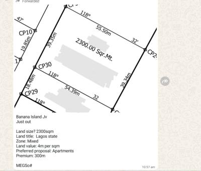 Banana Island Jv Land Size 2,300sqm Land Title Lagos State, Banana Island, Ikoyi, Lagos, Land Joint Venture