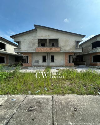 4-bedroom Semi-detached Duplex Carcass in Lekki, Lekki, Lagos, Semi-detached Duplex for Sale