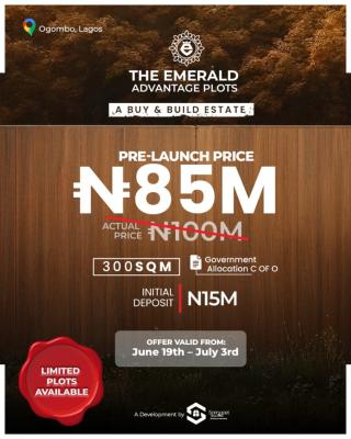 Buy and Build Cofo Land . Limited Plots Available, Inside Emerald Estate, Abraham Adesanya, Ogombo Road, Ajah, Lagos, Residential Land for Sale
