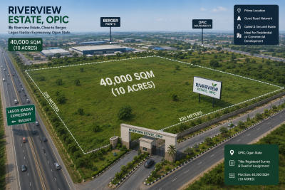 a 40,000 Sqm at Opic, By Riverview Estate, Lagos Ibadan Express Road, Berger, Arepo, Ogun, Mixed-use Land for Sale