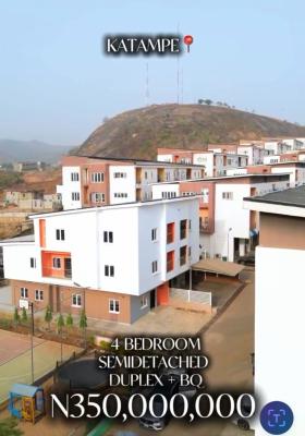 4.bedroom Semi Detached Duplex with 1 Room Bq, Great Estate, Katampe, Abuja, Semi-detached Duplex for Sale