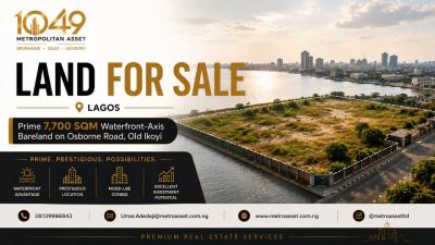 Prime 7,700 Sqm Waterfront-axis Bareland, Osborne, Ikoyi, Lagos, Mixed-use Land for Sale