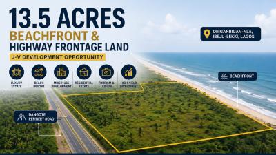 Prime 13.5 Acres Beachfront & Highway Frontage Land (J-V Development)