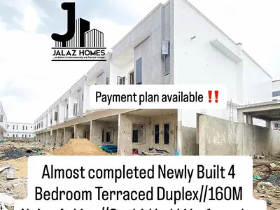 Almost Completed Newly Built 4 Bedroom Terraced Duplex