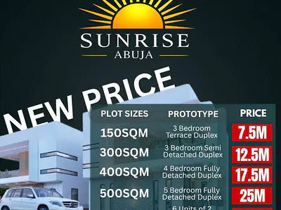 Land for 3 Bedroom Terrace Duplex — Sunrise Estate, Kabusa, Abuja