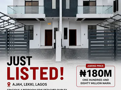 Beautifully Built Yet Spacious 4 Bedroom Semi Detached Duplex